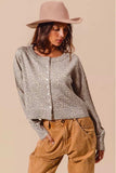 SO ME Two Tone Leopard Vintage Print Button Up Cardigan - Trendsi - Flyclothing LLC