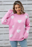 Angel Wings Heart Round Neck Long Sleeve Sweater - Trendsi - Flyclothing LLC
