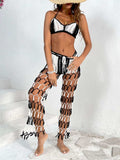 Cutout Halter Neck Top and Pants Two-Piece Swim Set - Trendsi - Flyclothing LLC