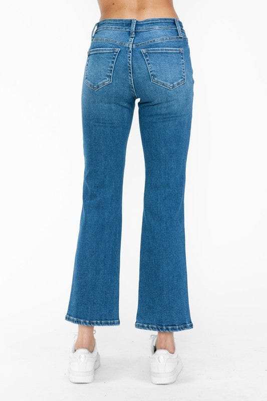 bytos Full Size Cat's Whiskers Mid Rise Ankle Jeans - Trendsi - Flyclothing LLC