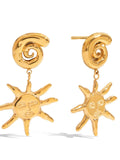 18K Gold-Plated Sun Drop Earrings - Trendsi - Flyclothing LLC