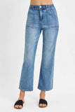 RISEN Full Size High Waisted Bootcut Cropped Jeans Plus Size - Trendsi - Flyclothing LLC