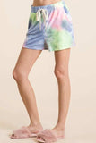 BiBi Tie Dye Casual Shorts with Twill Tape Drawstring - Trendsi - Flyclothing LLC