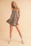 Aemi+Co Plaid Square Neck Romper - Trendsi - Flyclothing LLC