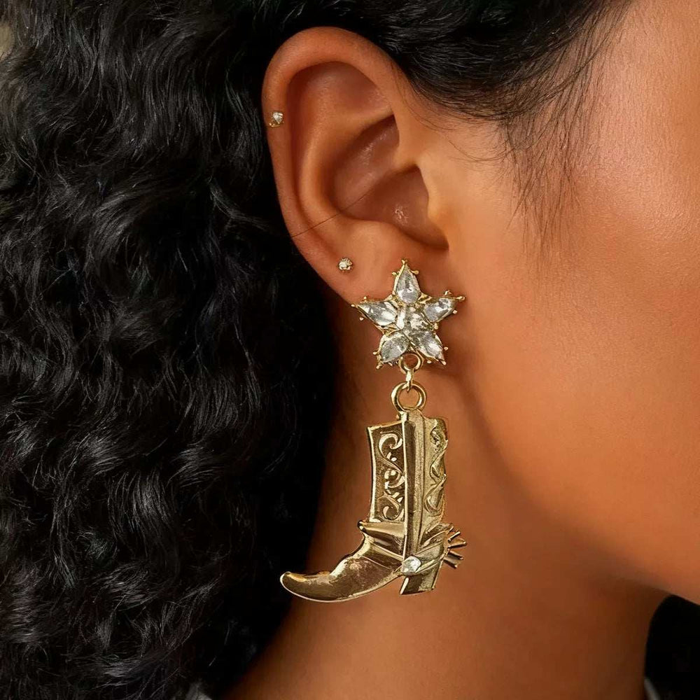 Western Style Boot Dangle Earrings - Trendsi - Flyclothing LLC