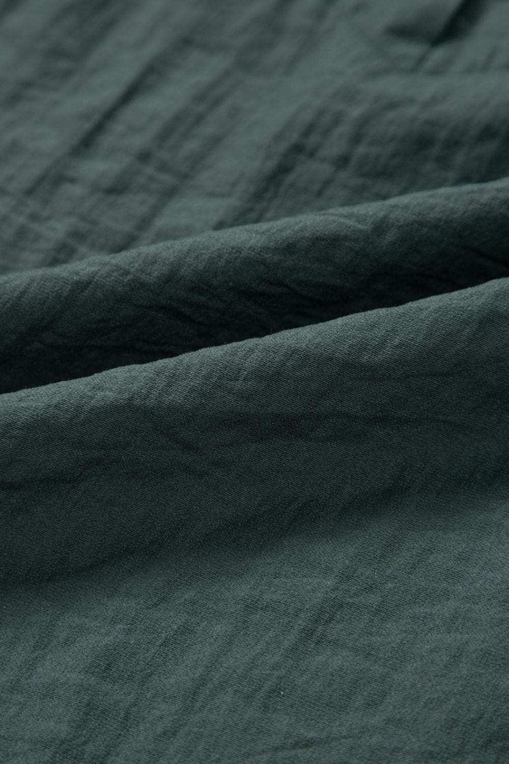 Frilled Notched Ruffled Cap Sleeve Blouse - Trendsi - Flyclothing LLC