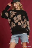 Umgee Floral Long Sleeve Sweater - Trendsi - Flyclothing LLC