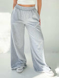 Elastic Waist Wide Leg Pants - Trendsi - Flyclothing LLC