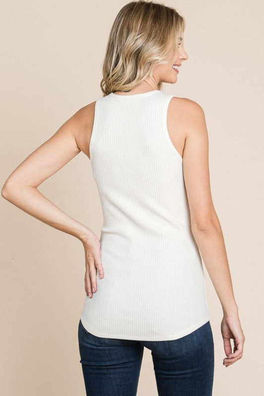 Culture Code Full Size Ribbed Round Neck Tank - Trendsi - Flyclothing LLC