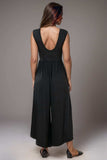 Round Neck Sleeveless Jumpsuit with Pockets - Trendsi - Flyclothing LLC