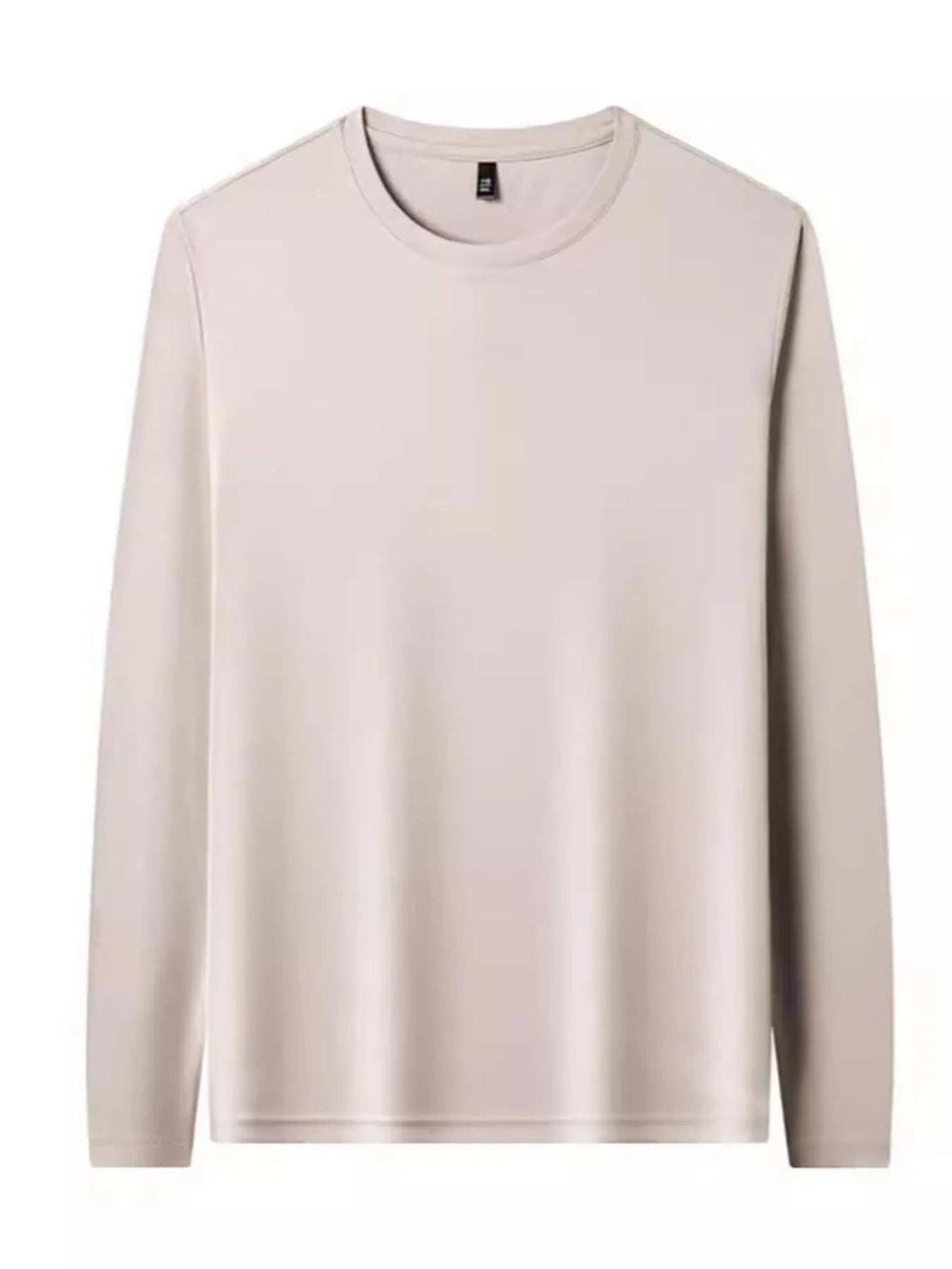 Men's Plus Size Round Neck Long Sleeve T-Shirt - Trendsi - Flyclothing LLC