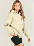 Dropped Shoulder Long Sleeve Hoodie - Trendsi - Flyclothing LLC