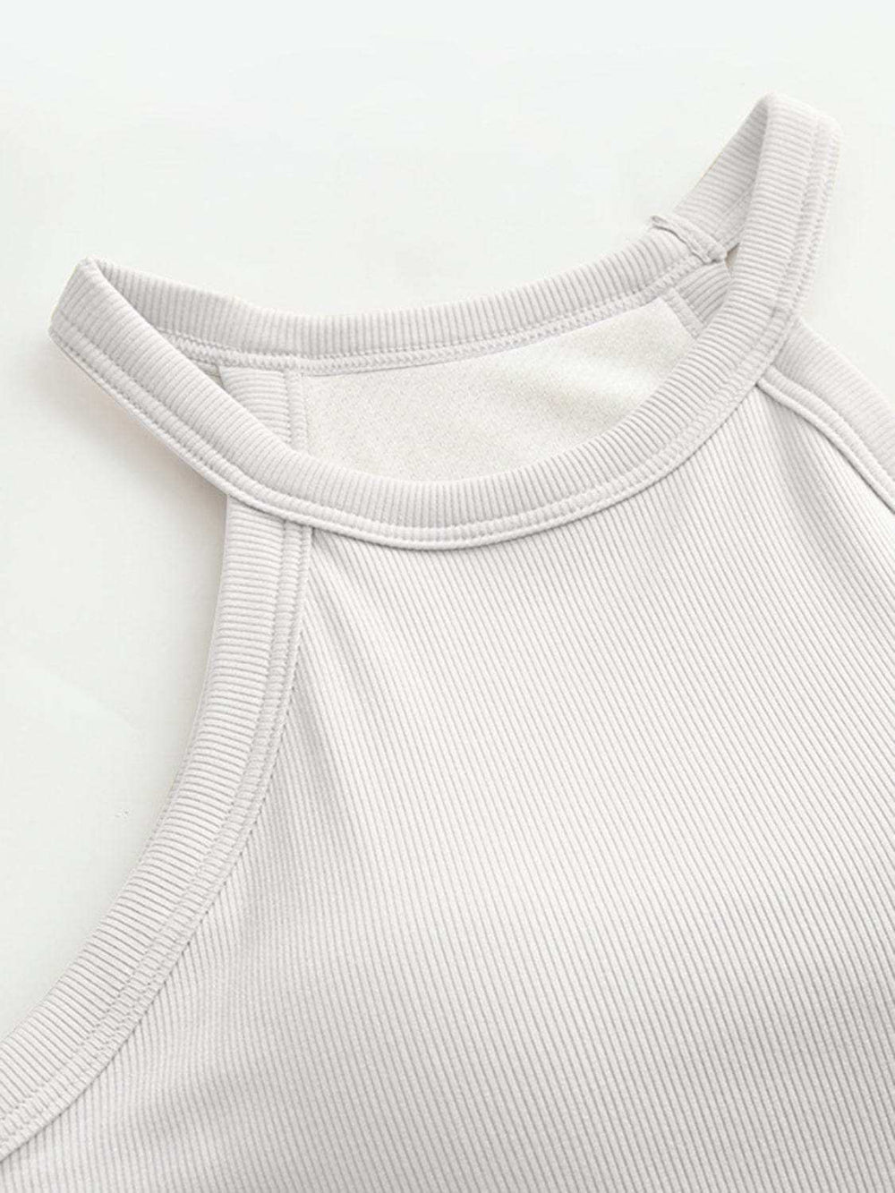 Grecian Neck Tank With Chest Pads - Trendsi - Flyclothing LLC