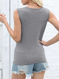 Cutout Twisted Round Neck Tank - Trendsi - Flyclothing LLC