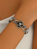 Gothic Skull Cross Chain Bracelet - Trendsi - Flyclothing LLC