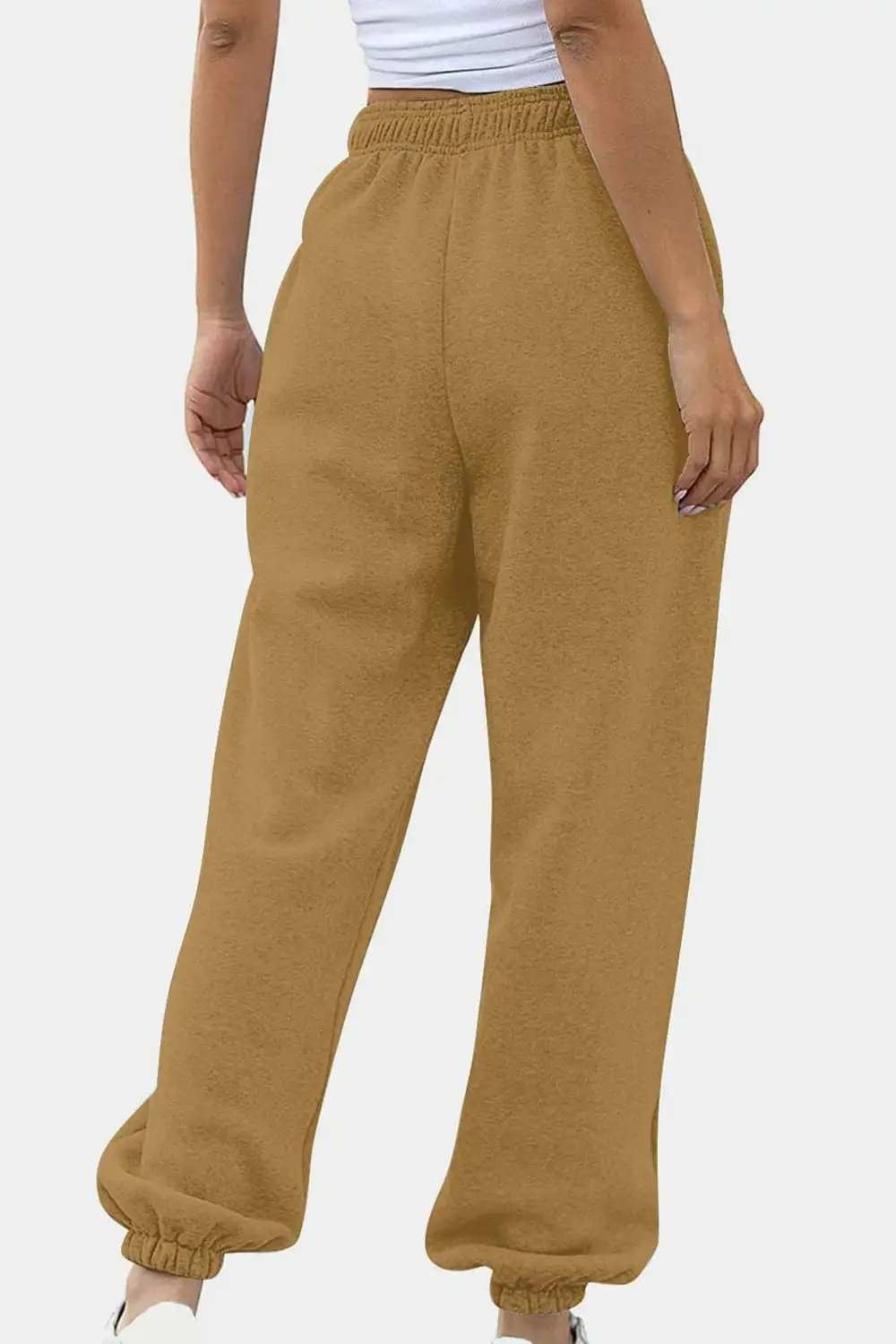 Elastic Waist Joggers with Pockets - Trendsi - Flyclothing LLC