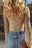 Surplice Cami and Lace Long Sleeve Cover Up Set - Trendsi - Flyclothing LLC
