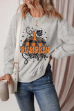Graphic Round Neck Long Sleeve Sweatshirt - Trendsi - Flyclothing LLC