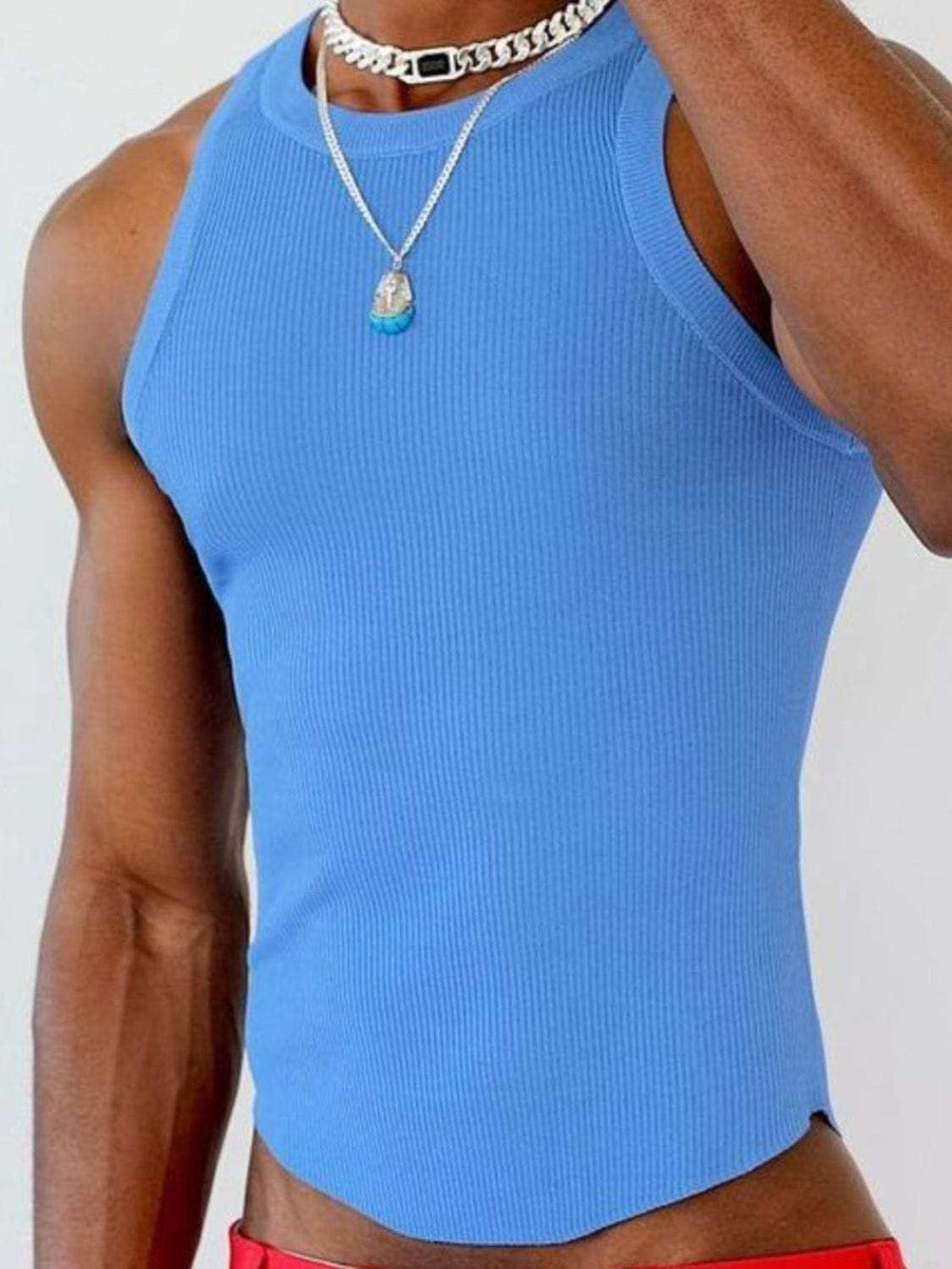 Men's Full Size Round Neck Tank Plus Size - Trendsi - Flyclothing LLC