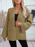 Open Front Long Sleeve Cardigan - Trendsi - Flyclothing LLC