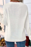 Bow Round Neck Drop Shoulder Sweater - Trendsi - Flyclothing LLC