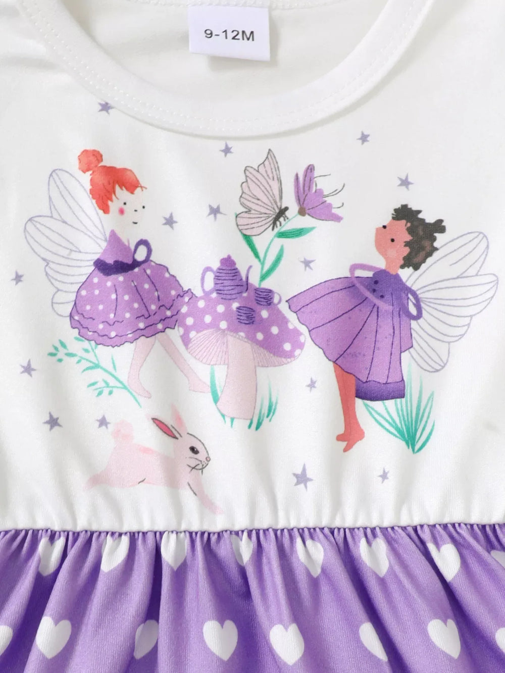 3-Piece Children's Printed Ruffle Sleeve Baby Dress - Trendsi - Flyclothing LLC