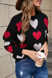 Angel Wings Heart Round Neck Long Sleeve Sweater - Trendsi - Flyclothing LLC
