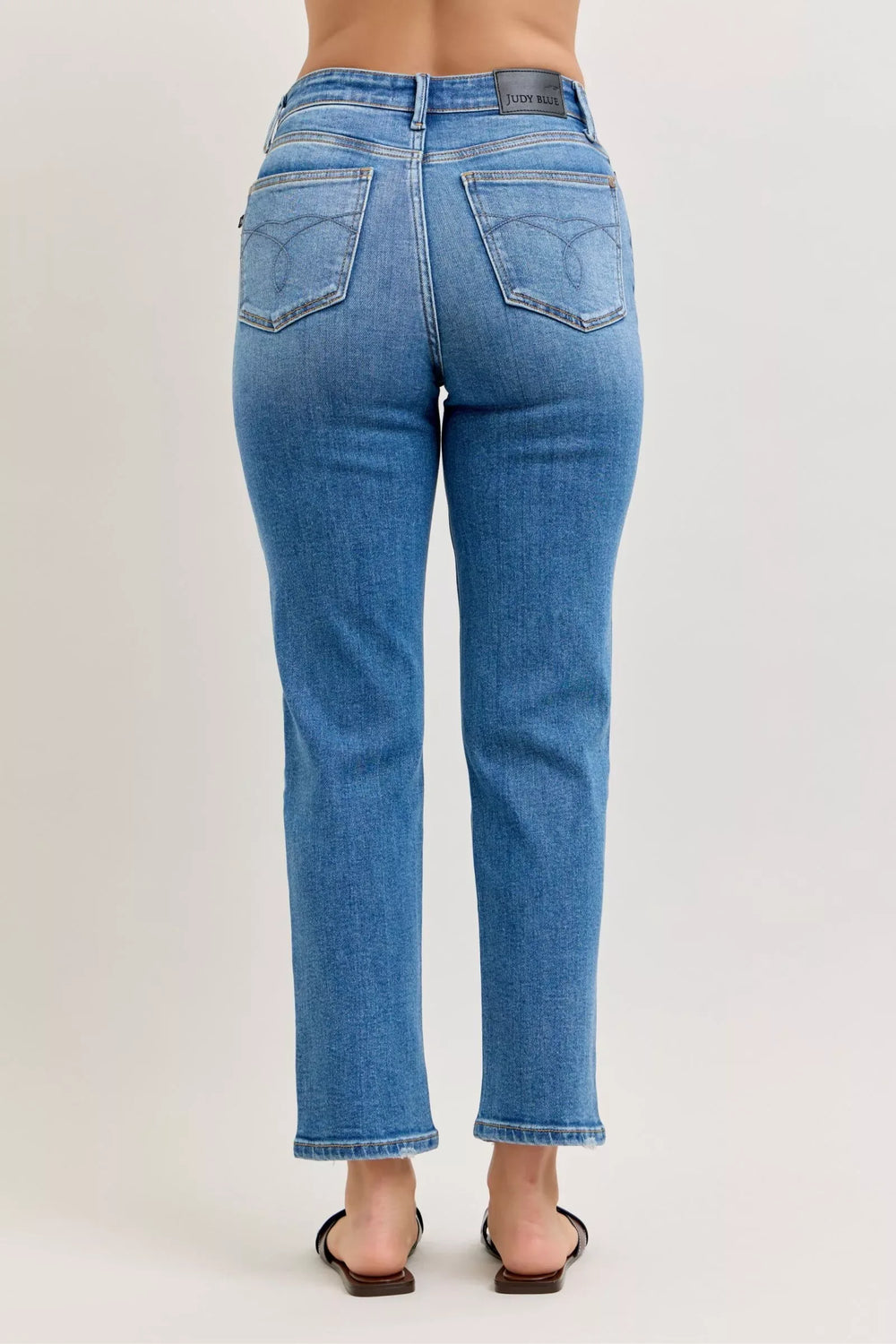 Judy Blue High-Waisted Straight-Leg Jeans - Trendsi - Flyclothing LLC