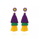 Layered Tassel Drop Earrings - Trendsi - Flyclothing LLC