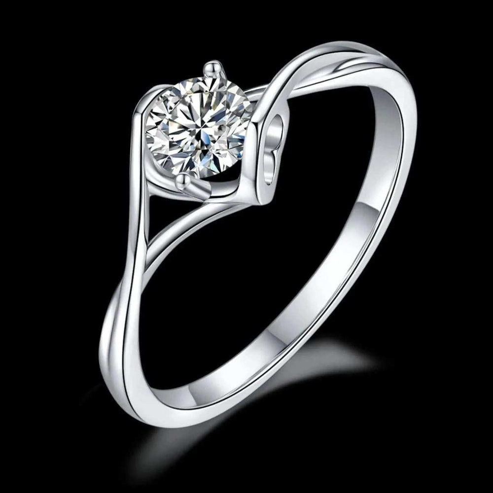 Moissanite 925 Sterling Silver Ring - Trendsi - Flyclothing LLC