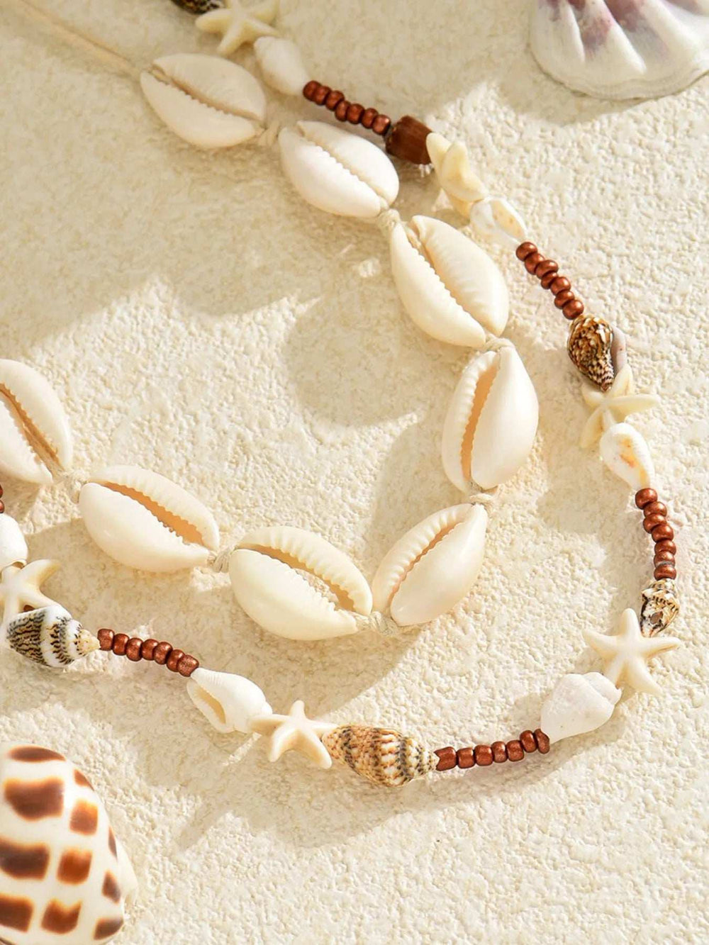 2 Piece Shell Charm Necklace - Trendsi - Flyclothing LLC