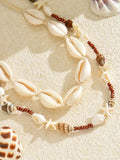 2 Piece Shell Charm Necklace - Trendsi - Flyclothing LLC