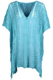 Cutout V-Neck Cover-Up with Tassel - Trendsi - Flyclothing LLC