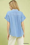 Umgee Embroidered Button Front Top - Trendsi - Flyclothing LLC
