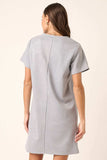 Mittoshop Suede Short Sleeve Mini Dress - Trendsi - Flyclothing LLC