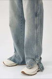 Side Slit Baggy Jeans with Pockets - Trendsi - Flyclothing LLC