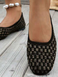 Mesh Round Toe Flat Slip-Ons - Trendsi - Flyclothing LLC