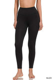 Zenana Brushed Microfiber Full Length Leggings - Trendsi - Flyclothing LLC