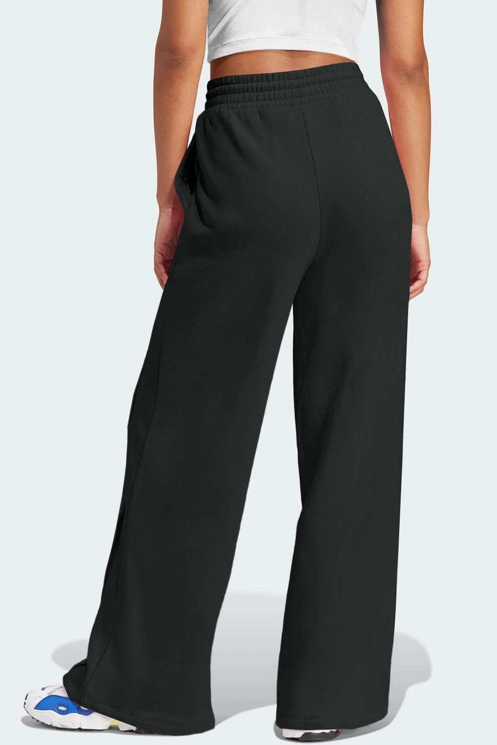 Drawstring Wide Leg Active Pants - Trendsi - Flyclothing LLC