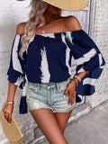 Off Shoulder Bell Sleeve Blouse - Trendsi - Flyclothing LLC