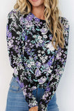 Floral Round Neck Long Sleeve T-Shirt - Trendsi - Flyclothing LLC