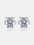 1 Carat Moissanite 925 Sterling Silver Stud Earrings - Trendsi - Flyclothing LLC