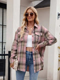 Plaid Button Up Long Sleeve Shirt - Trendsi - Flyclothing LLC