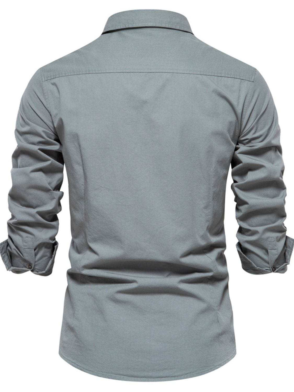 Men's Button Down Collared Neck Shirt - Trendsi - Flyclothing LLC