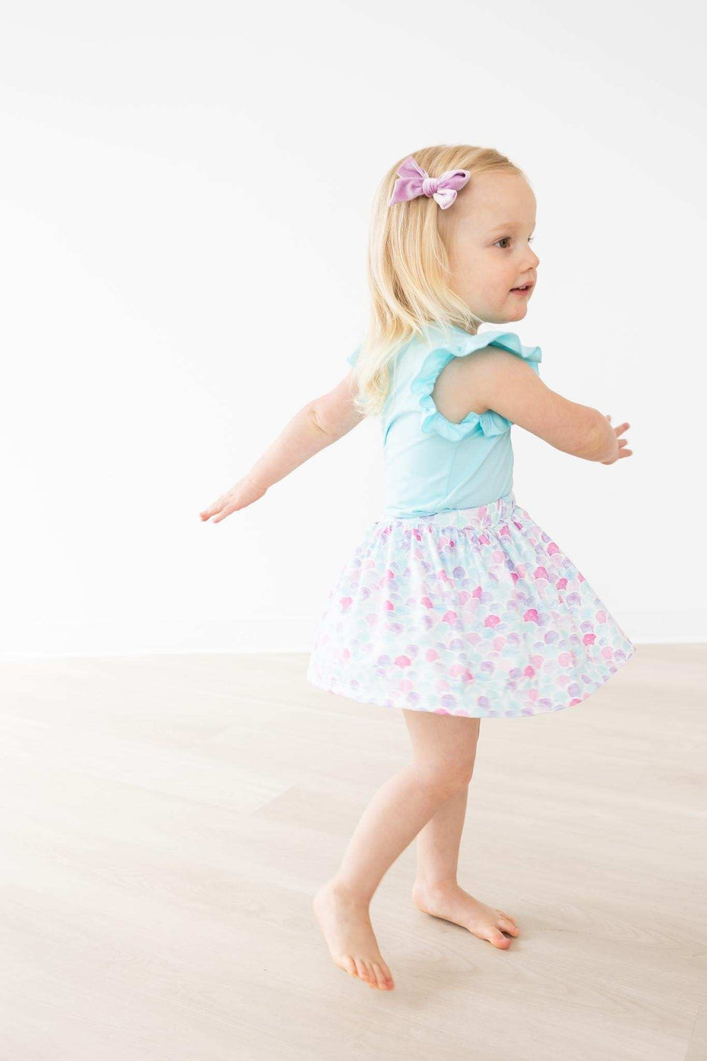 Aqua S/S Ruffle Tee - Mila & Rose ® - Flyclothing LLC