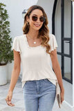Frill Square Neck Flutter Sleeve Blouse - Trendsi - Flyclothing LLC