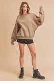 Aemi + Co Exposed Seam Round Neck Drop Shoulder Sweatshirt - Trendsi - Flyclothing LLC