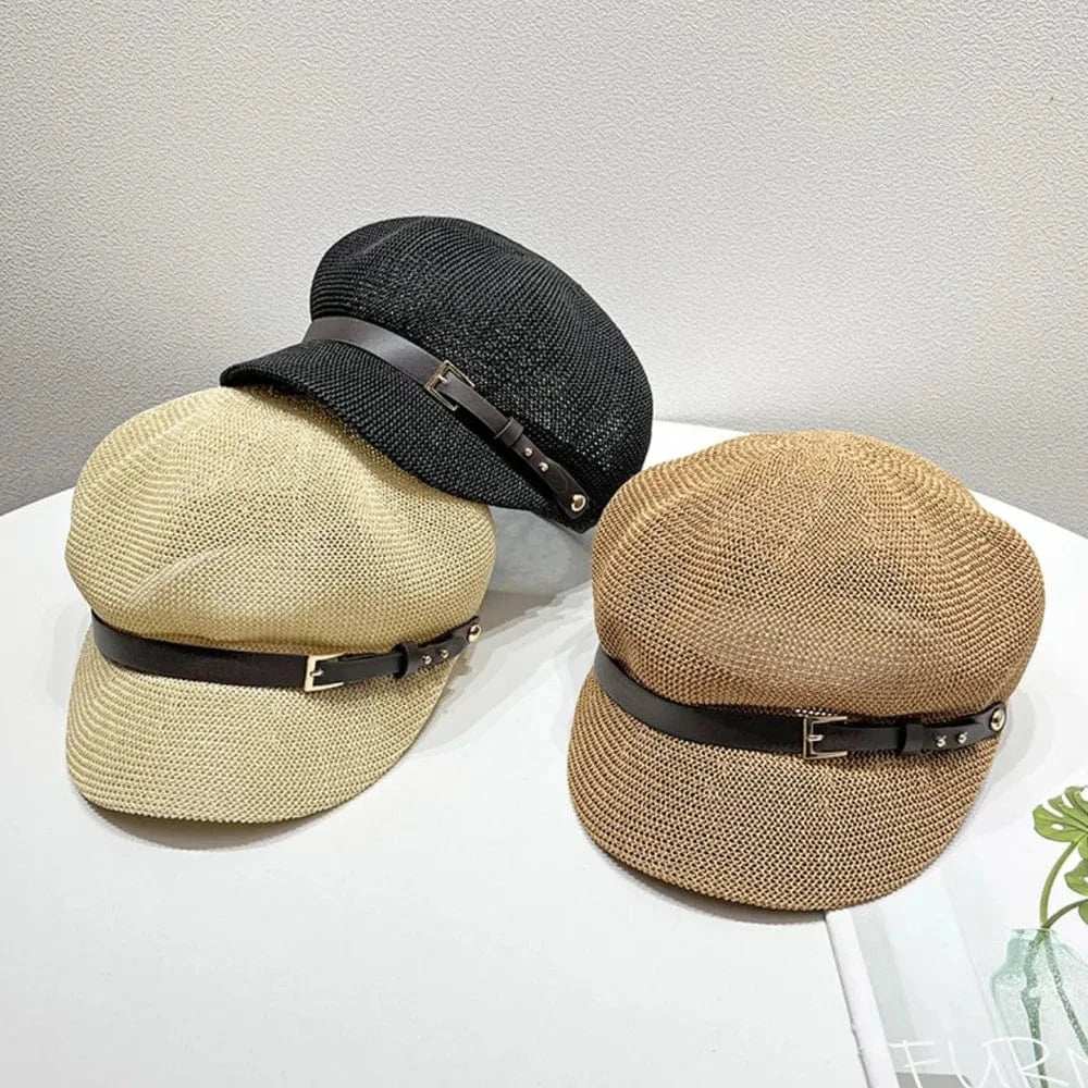 Straw Woven Buckle Hat - Trendsi - Flyclothing LLC