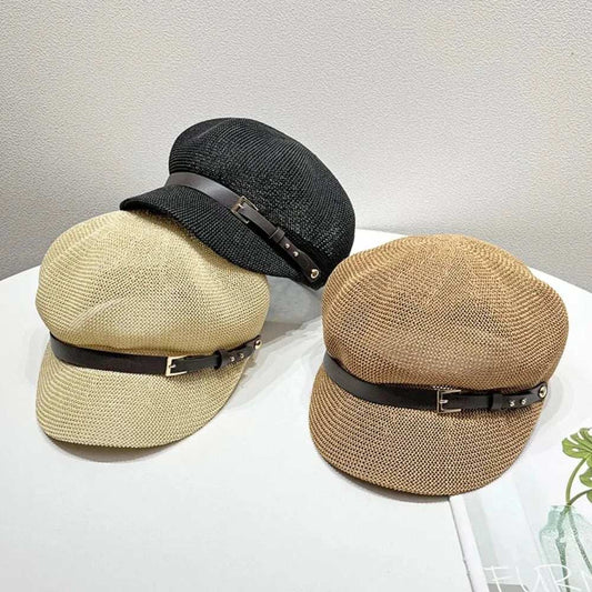 Straw Woven Buckle Hat - Trendsi - Flyclothing LLC