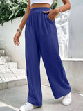 High Waist Wide Leg Pants with Pockets - Trendsi - Flyclothing LLC
